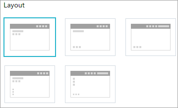 Layout section of Theme tab Layout section of Theme tab